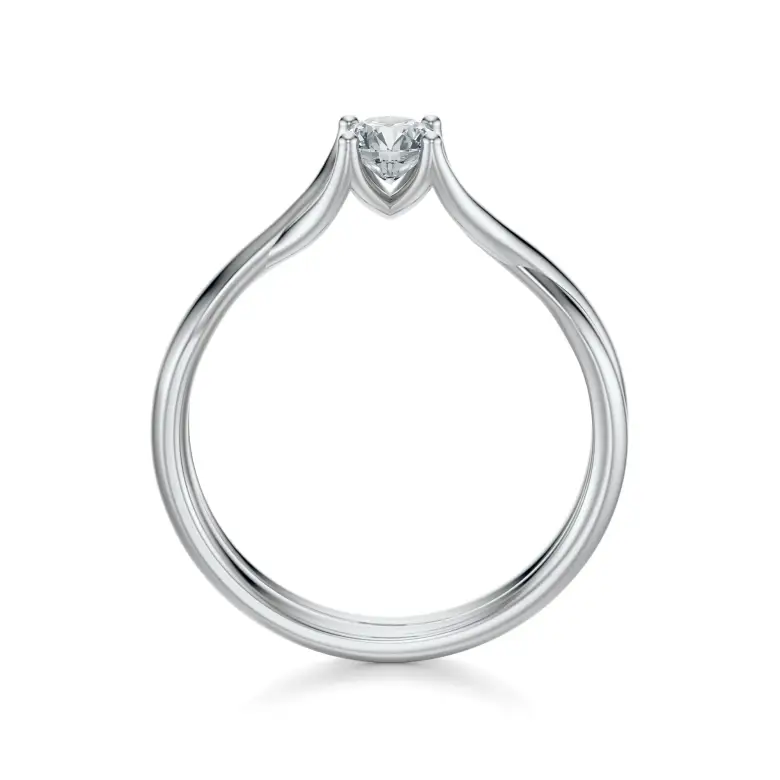 Pierścionek z białego złota z diamentem AJPZ_132